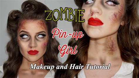 pin up zombie makeup|pin up zombie tutorial.